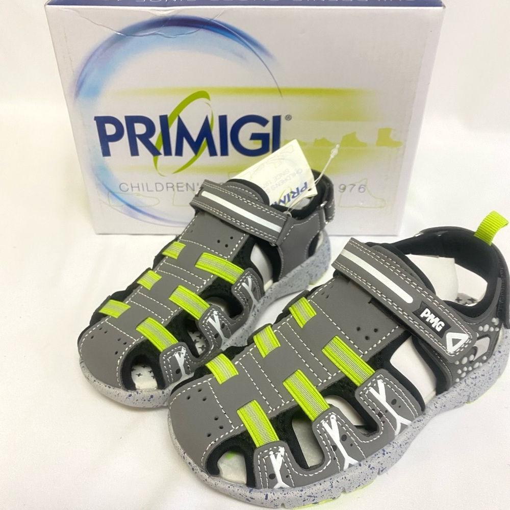 Primigi Children’s Sandals Shoes Adjustable Gray White Green Water Resistant